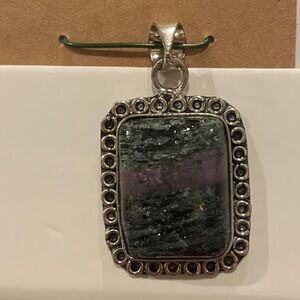 Elegant Silver and Green Pendant